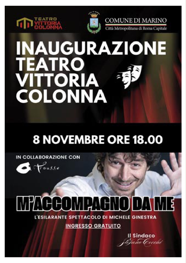Inaugurazione Stagione 2024-2025 del Teatro Vittoria Colonna di Marino (Rm)